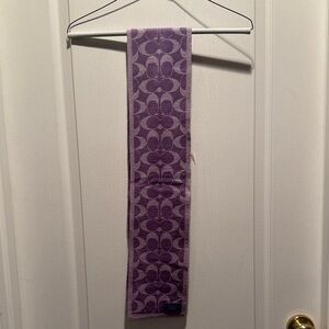 Coach Vintage Purple Patterned Scarf